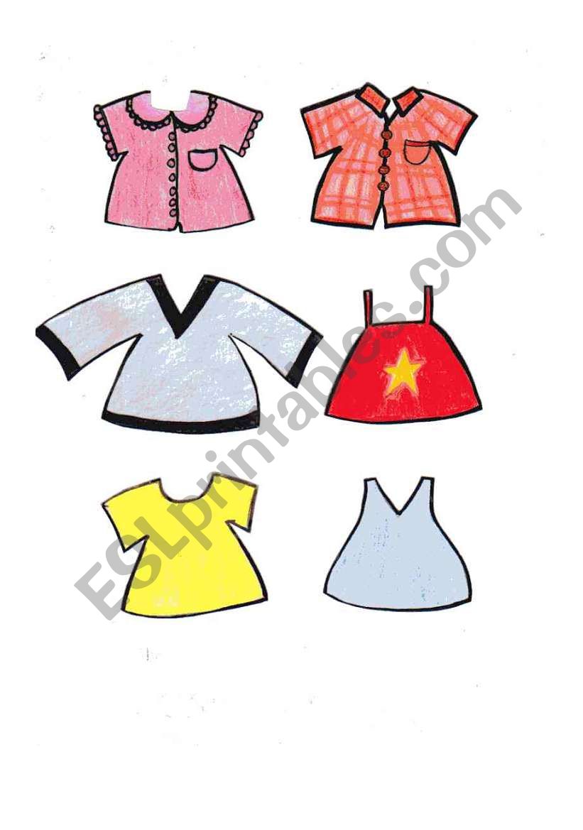 Clothes - paper dolls - top parts