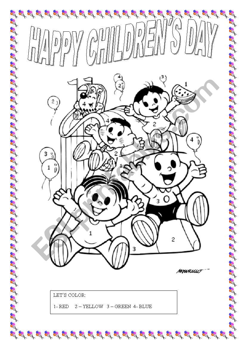 CHILDRENÂ´S DAY ACTIVITY worksheet
