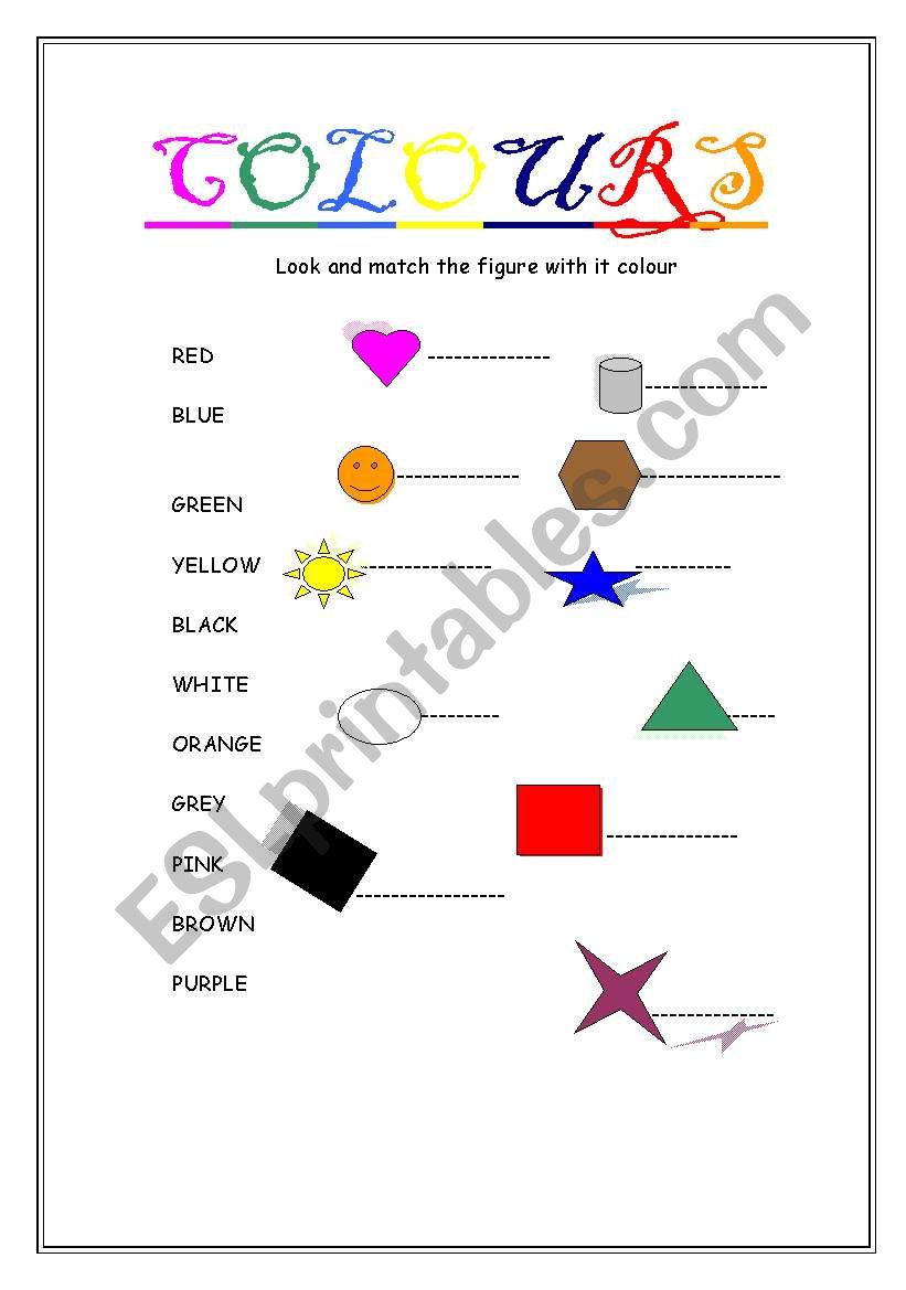 Colours worksheet