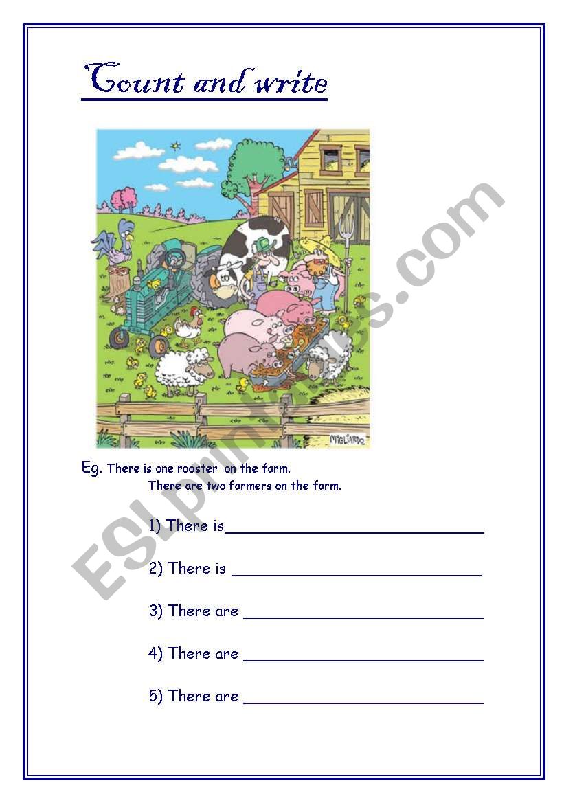 Count and write worksheet