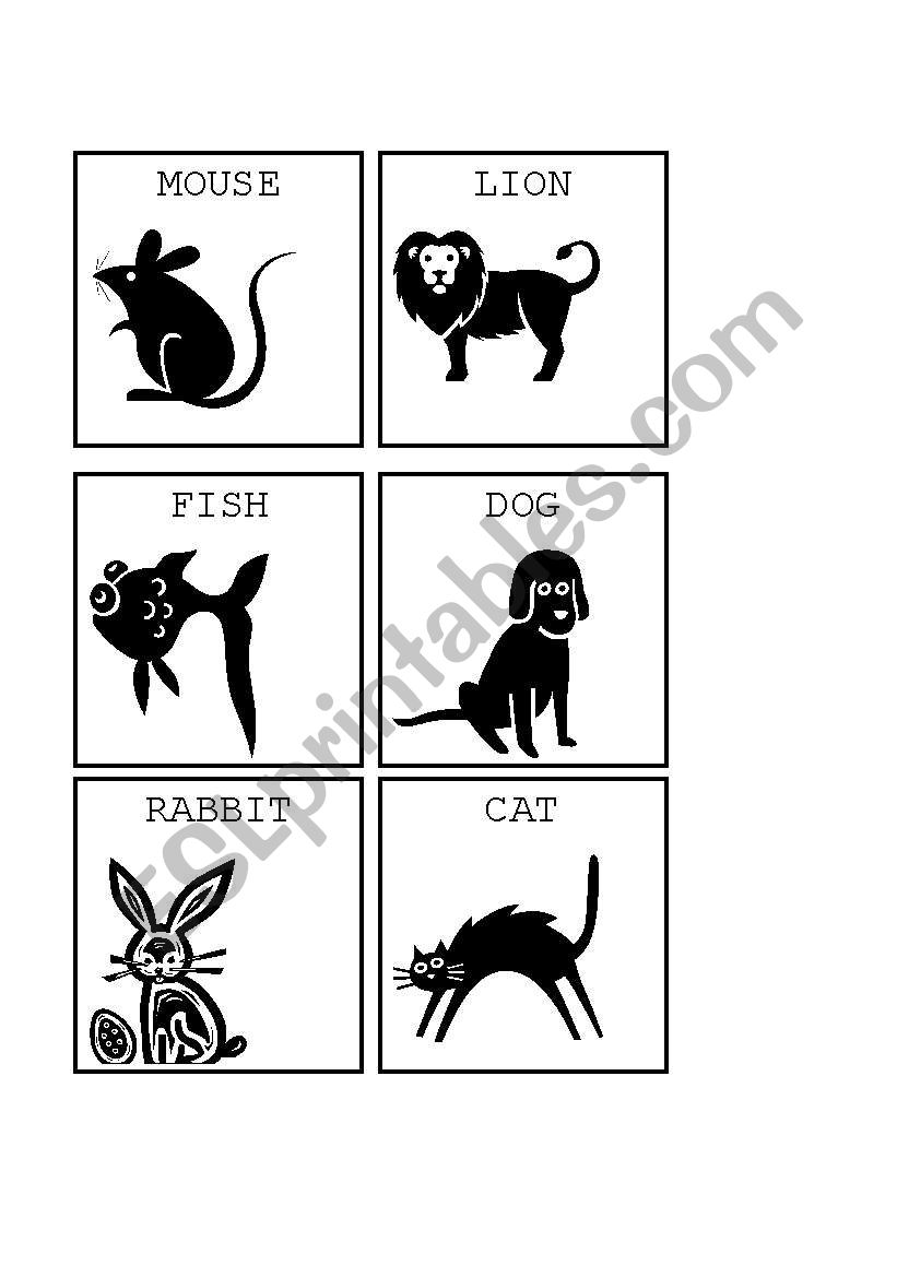 Go fish! Animals worksheet