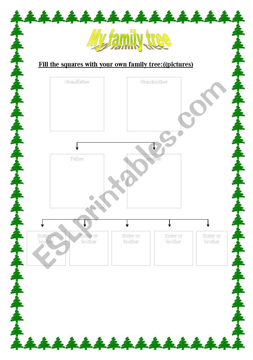 Family tree worksheet