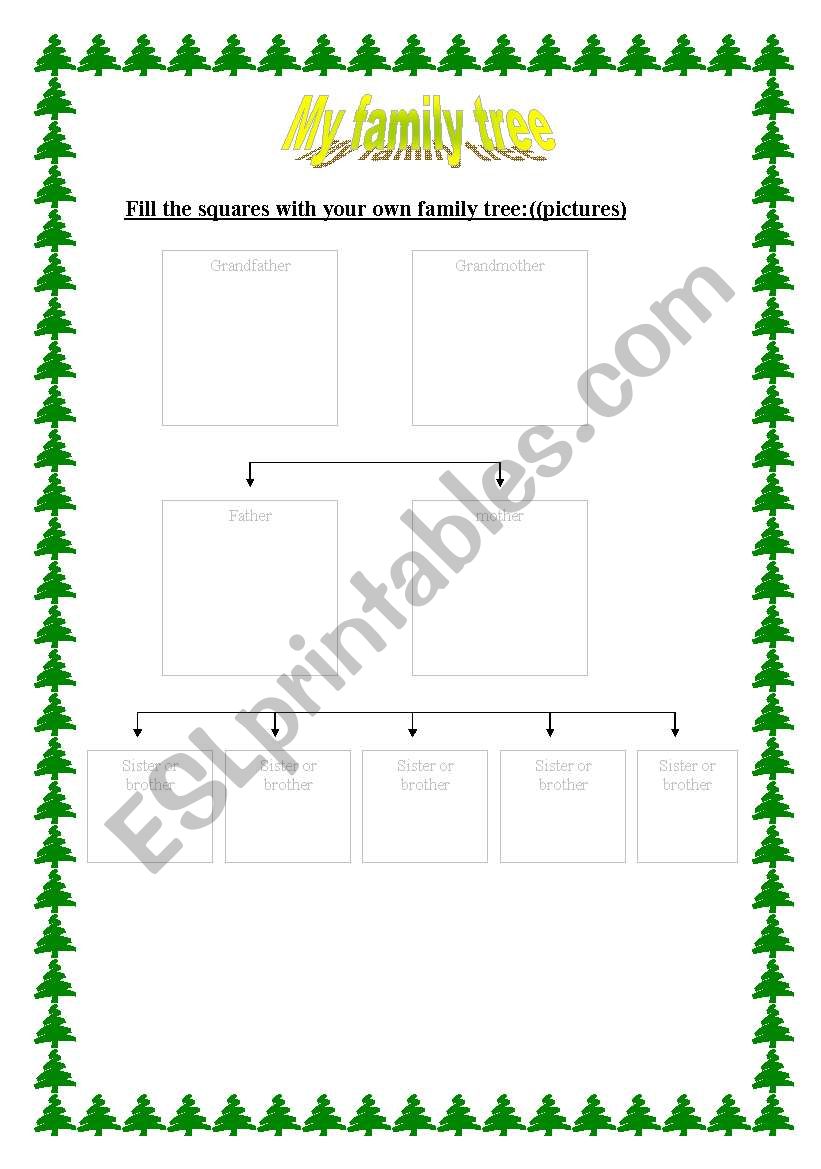 Family tree worksheet