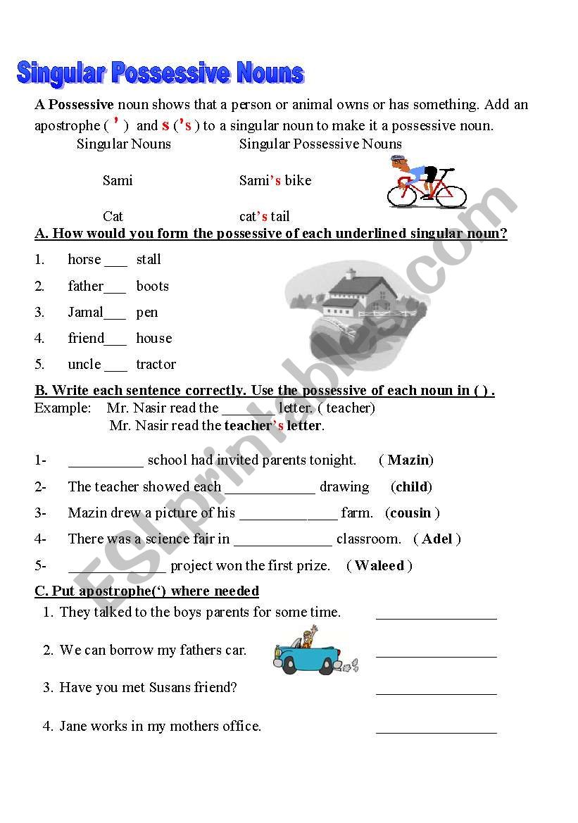 Grammar worksheet