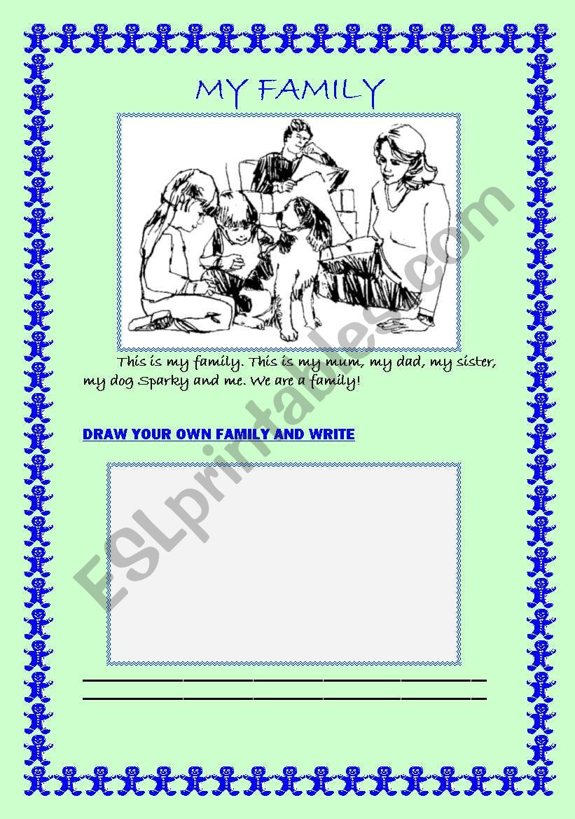 MY FAMILY worksheet