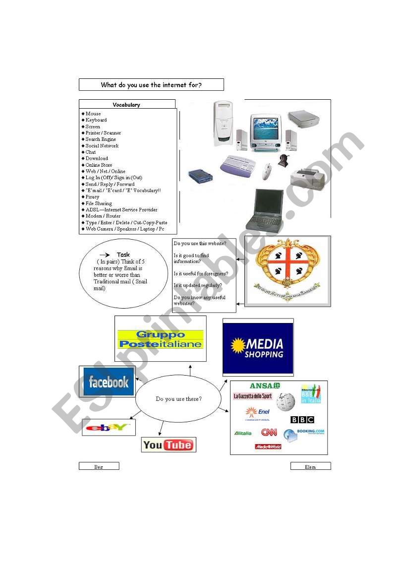 Internet worksheet