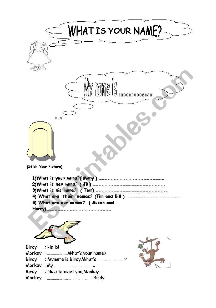 what is your name? worksheet