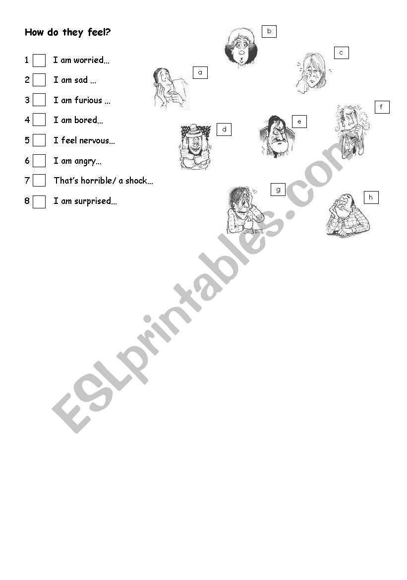 Feelings worksheet