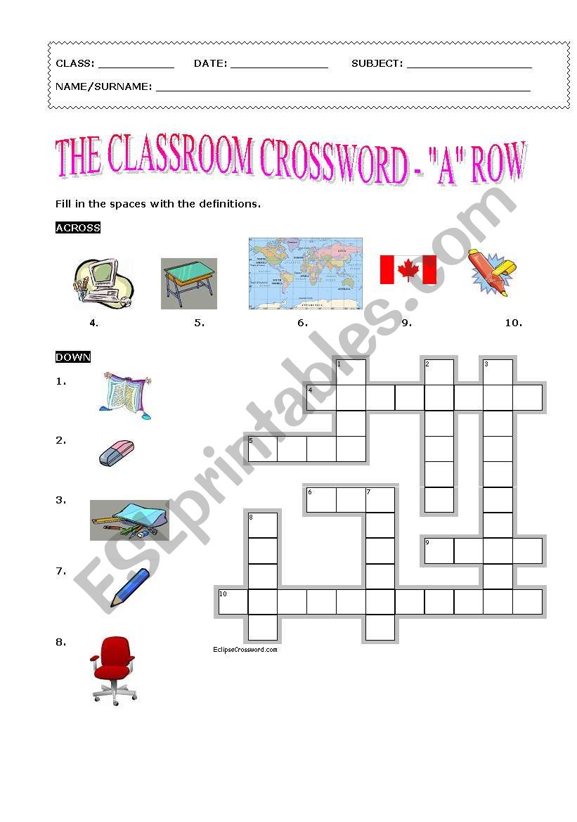 FIRST CLASS TEST VERSION TWO worksheet