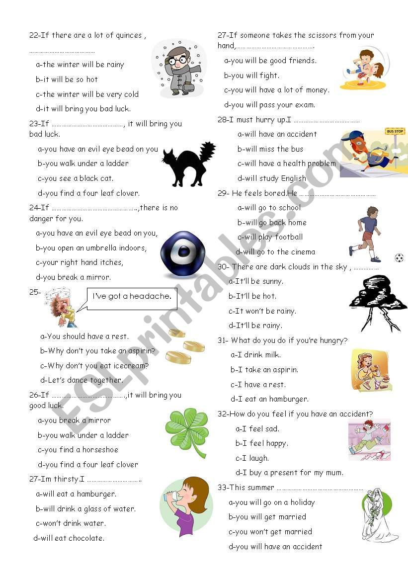 horoscopes and sÃ½mple future and interesting beliefs test 3(2 pages)