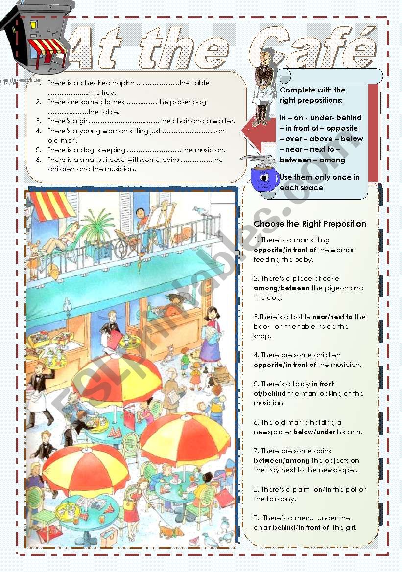 Typical mistakes with Prepositions of Place