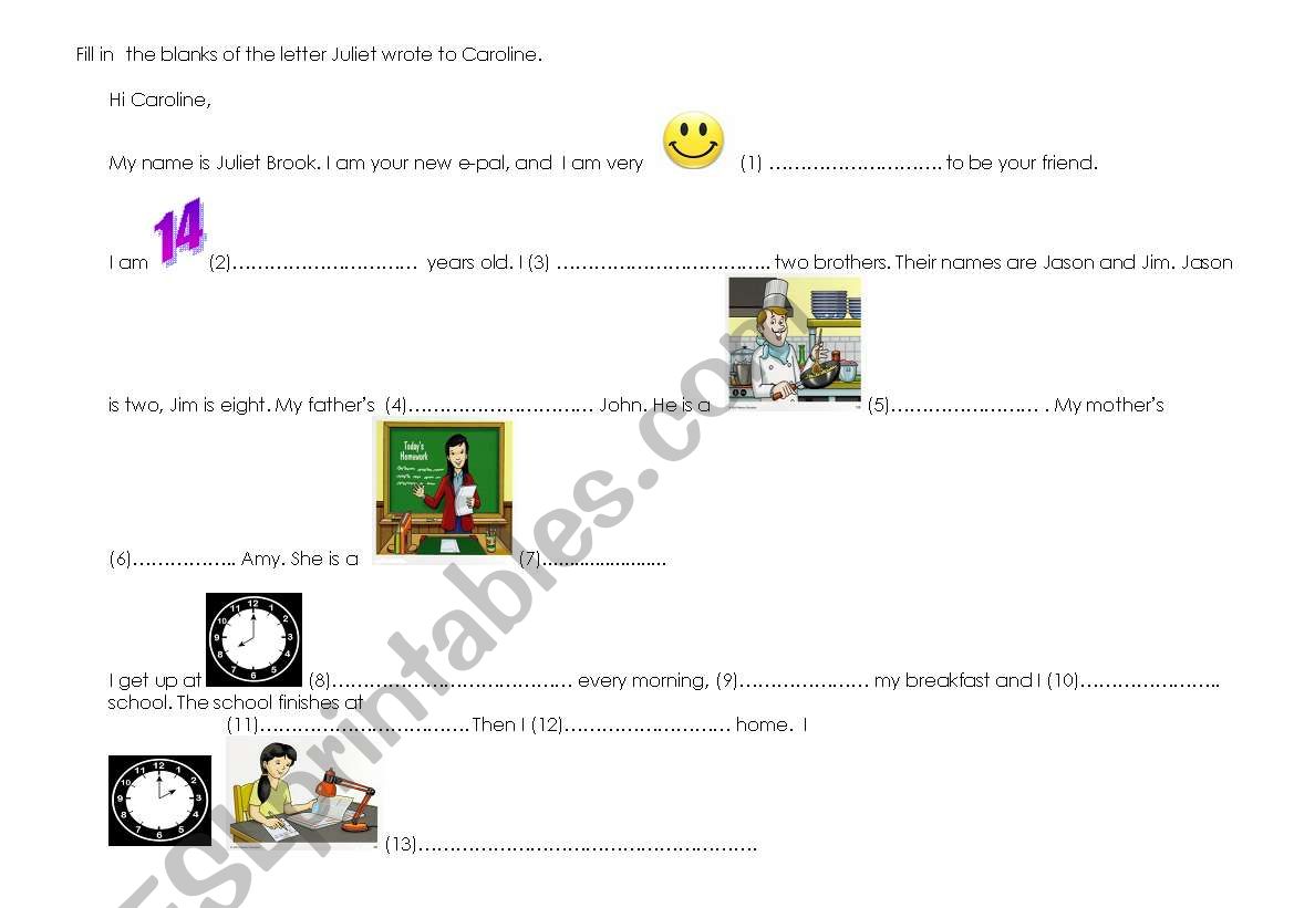 A letter in present simple tense(part 1)