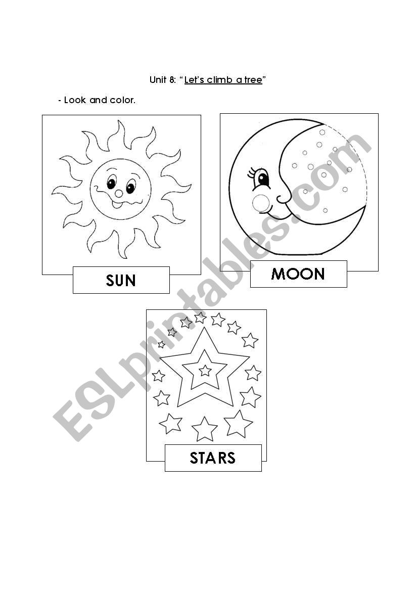 sun, moon and stars worksheet
