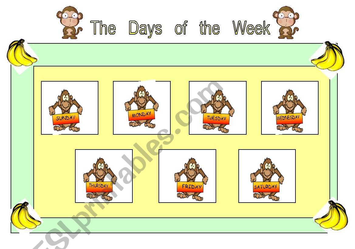 2 sheet, Days of the week cards for poster today is... (look in my printables and download the poster)