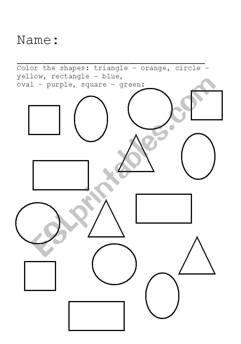 SHAPES worksheet