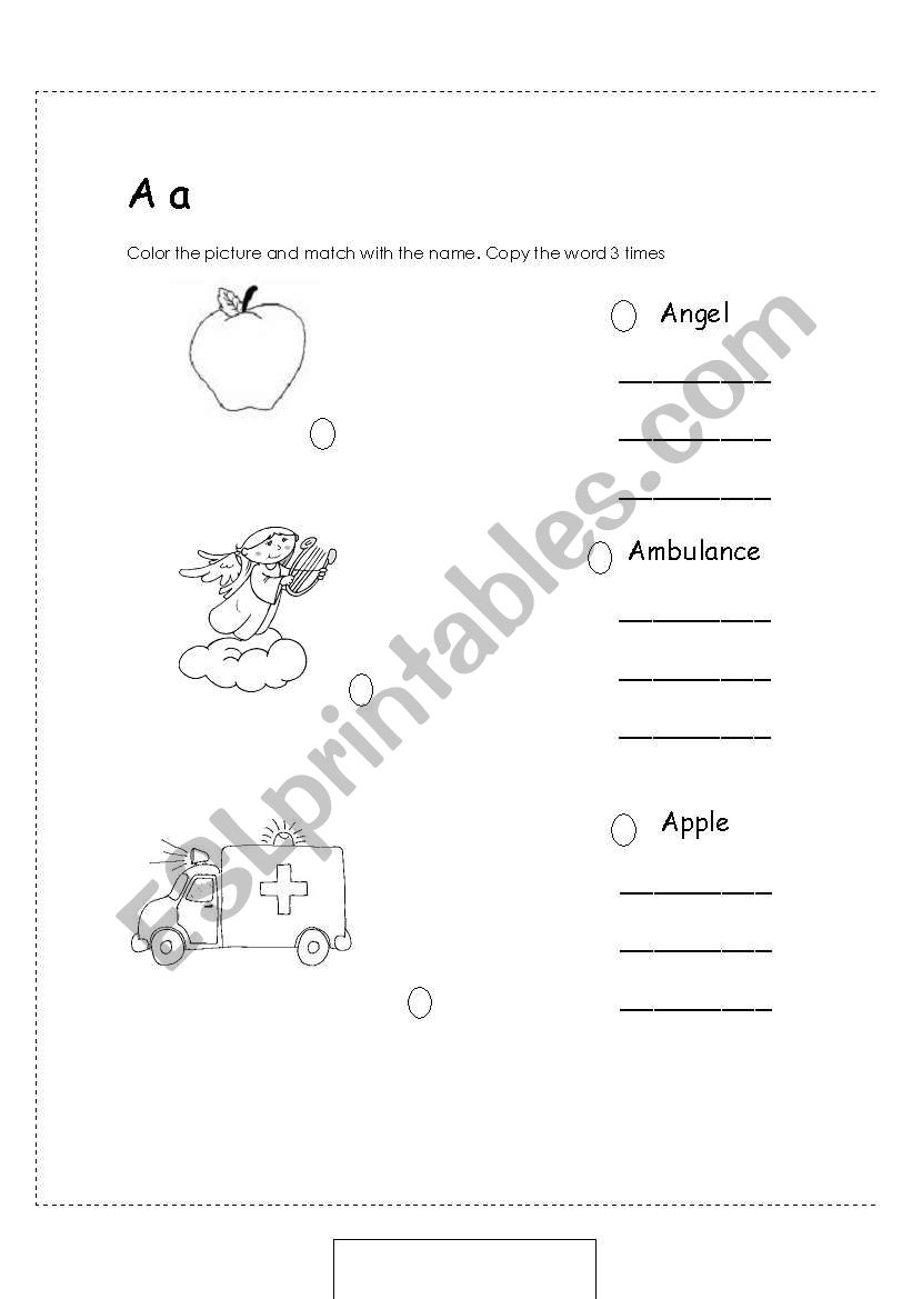 Vowels vocabulary worksheet