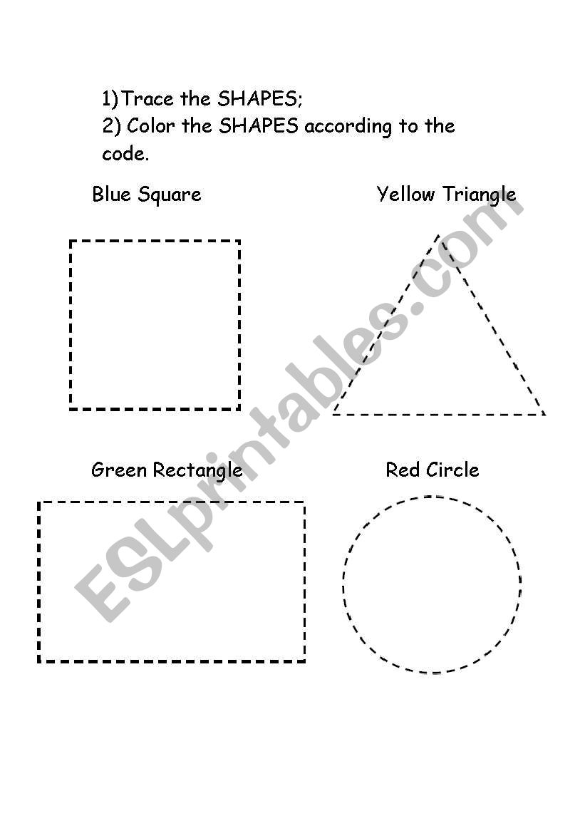 Shapes for kids worksheet