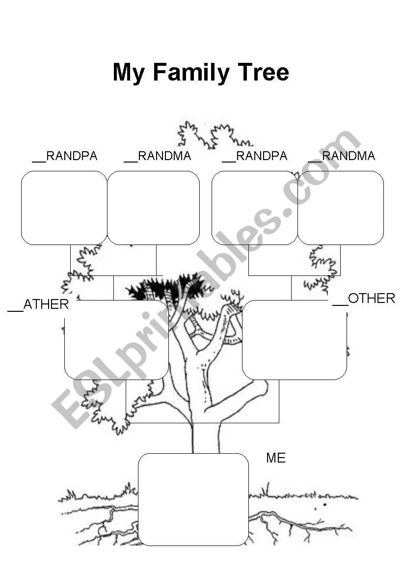 My Family Tree worksheet