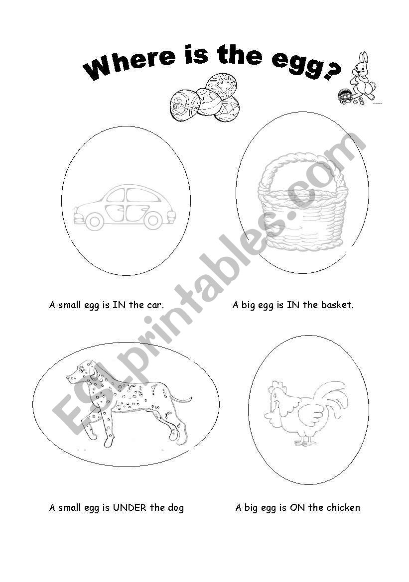 where is the easter egg? worksheet