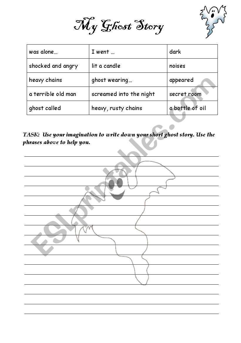 My ghost story worksheet