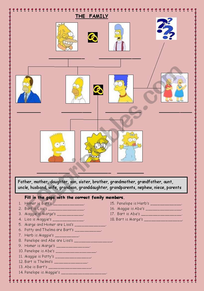 The family worksheet