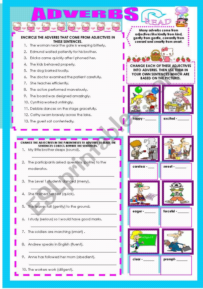 ADVERBS worksheet