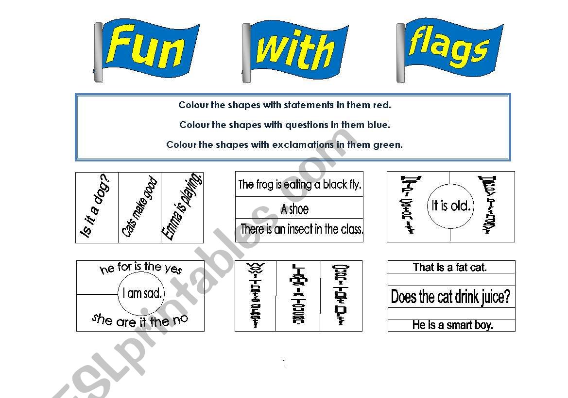 Fun with flags worksheet