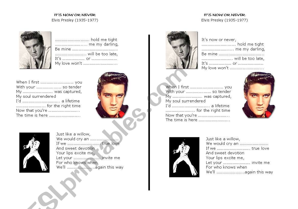 A song Elvis presley Its now or never