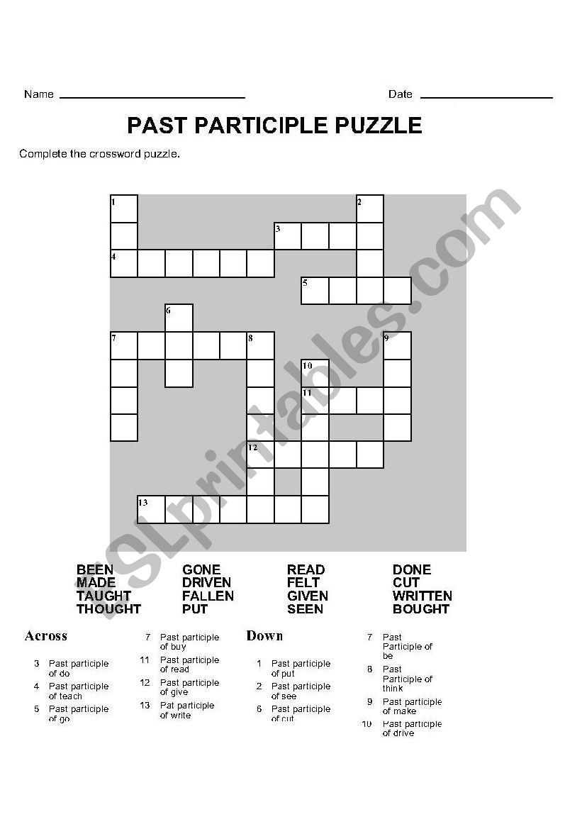 past-participle-crossword-esl-worksheet-by-snjeza