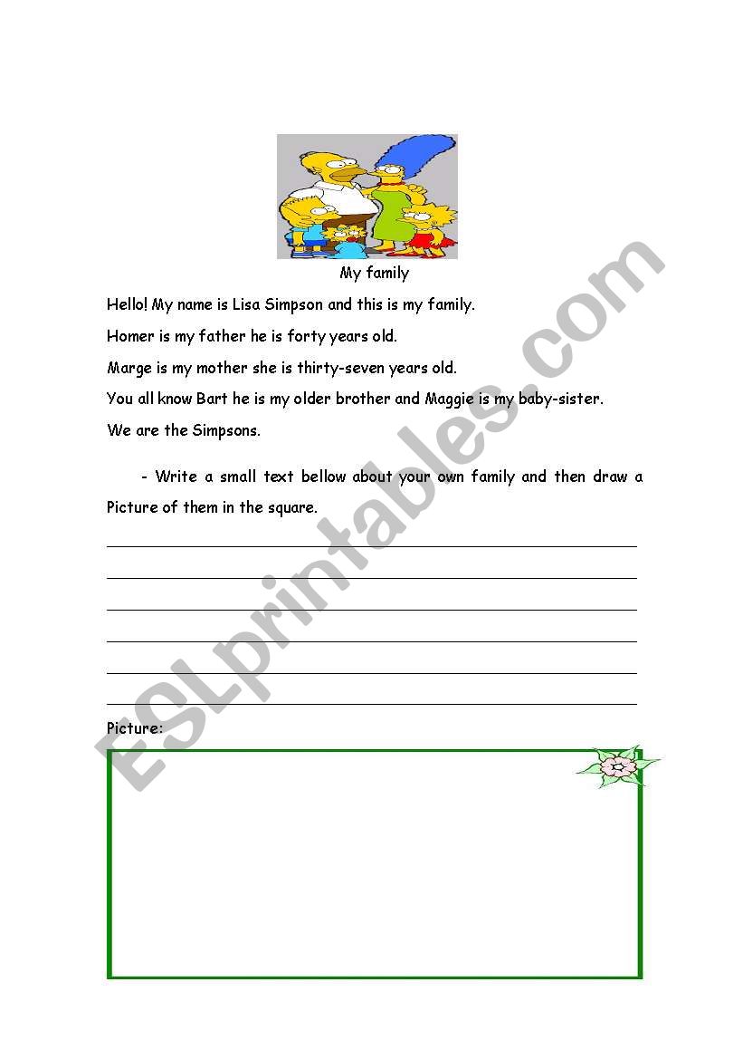 Family worksheet