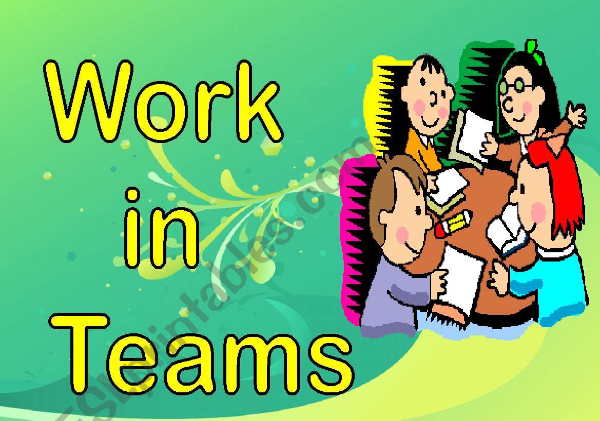 Work  in Teams worksheet