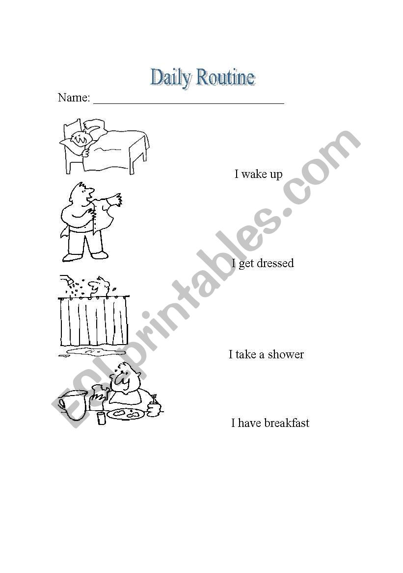 Daily Routine worksheet