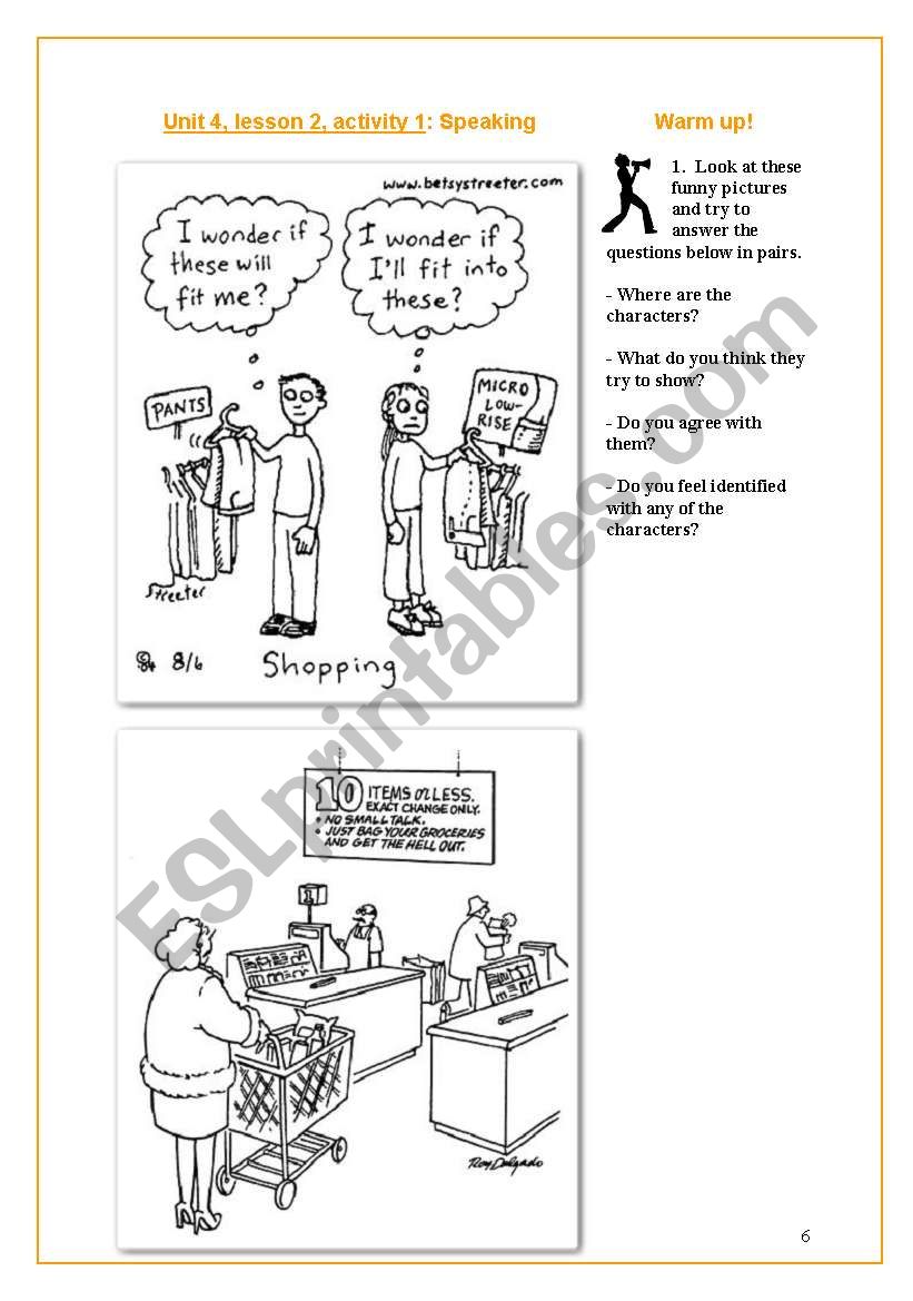 Funny strips worksheet