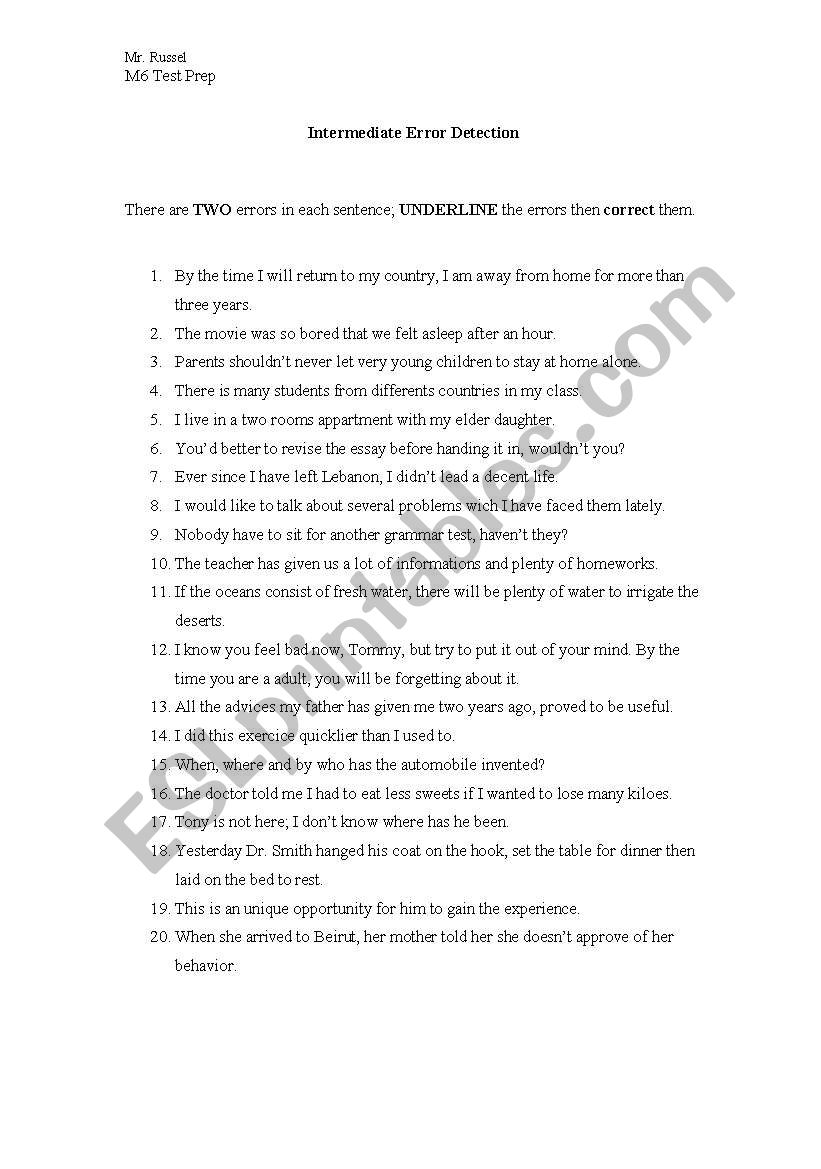 error detection worksheets (2)