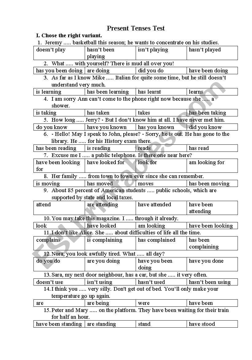 test-present-tenses-test-esl-worksheet-by-vahe1980