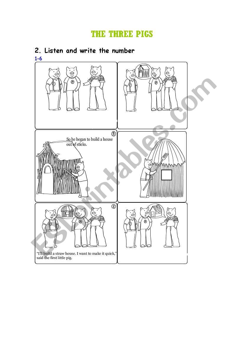 The three Pigs worksheet