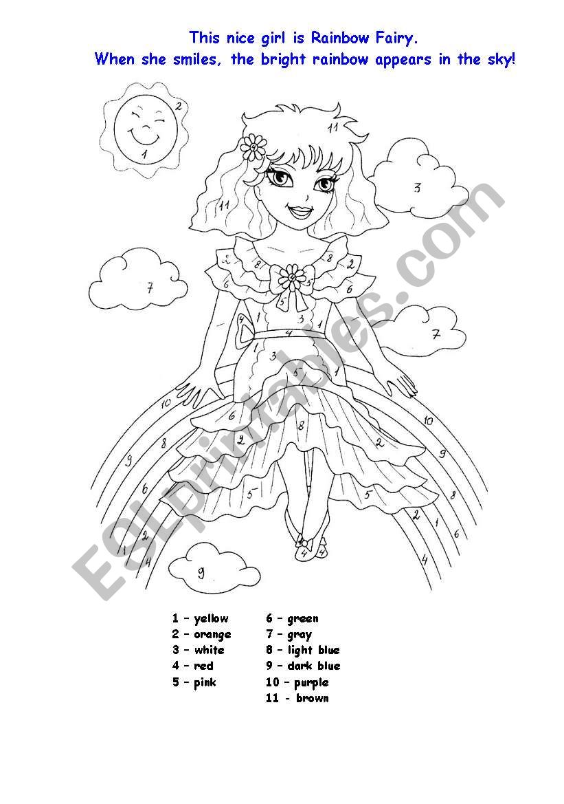 A colouring for girls worksheet