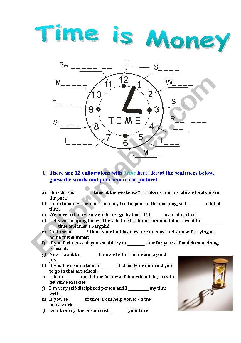 Time is Money worksheet