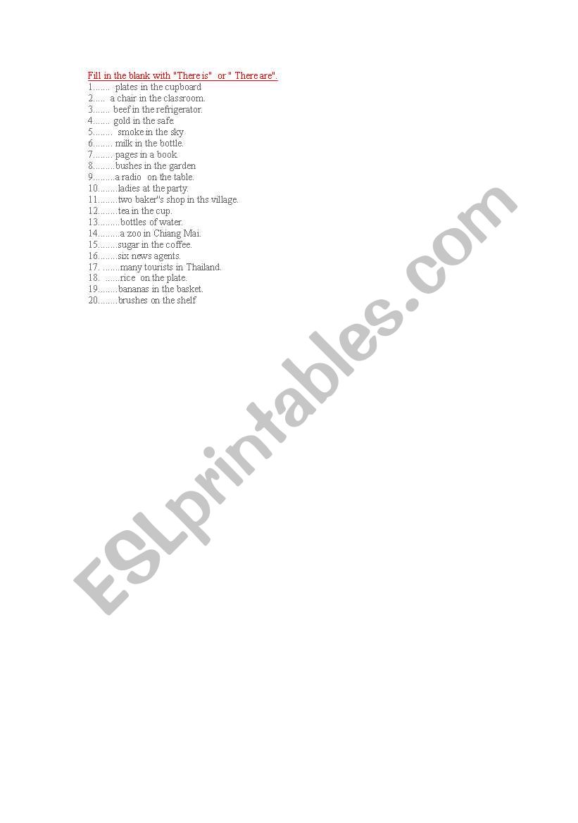 this is / there are worksheet