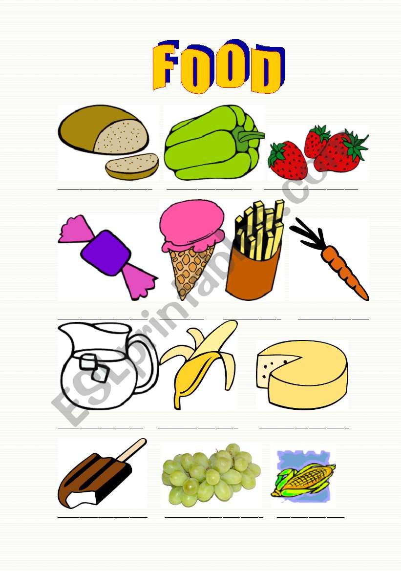 FOOD worksheet