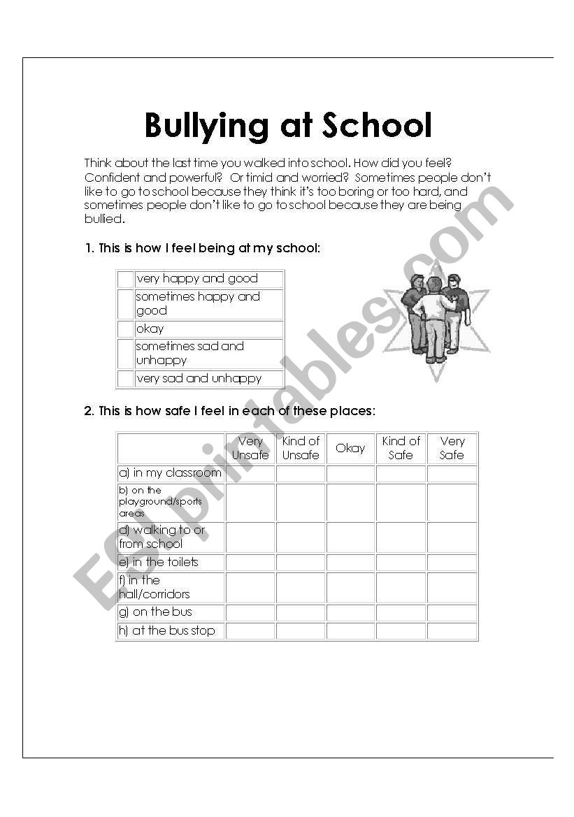 Bullying at School worksheet