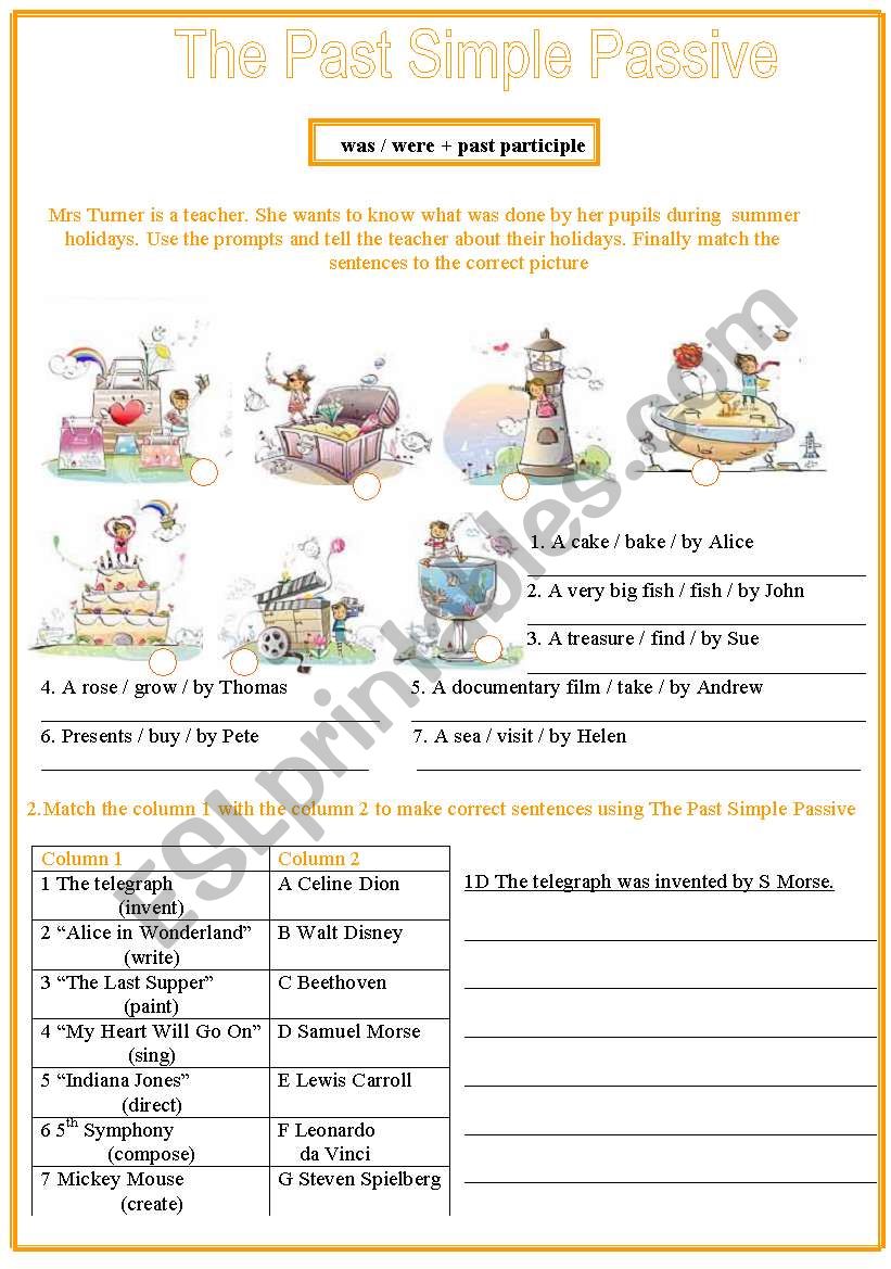 Past Simple Passive worksheet