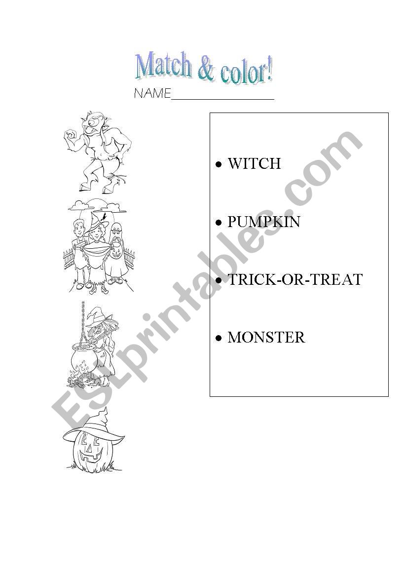 Helloween worksheet