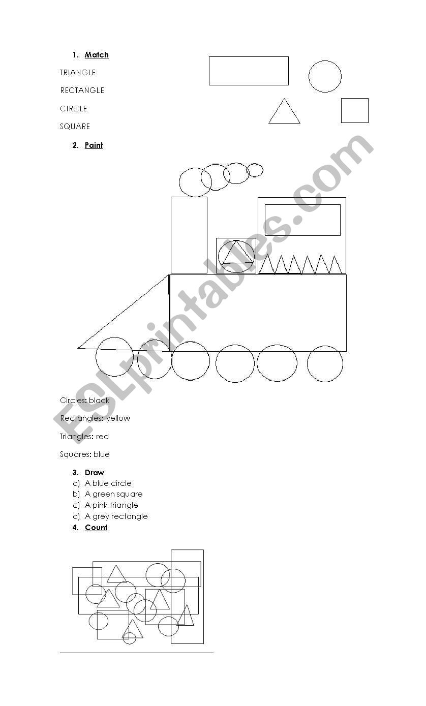 Shapes worksheet