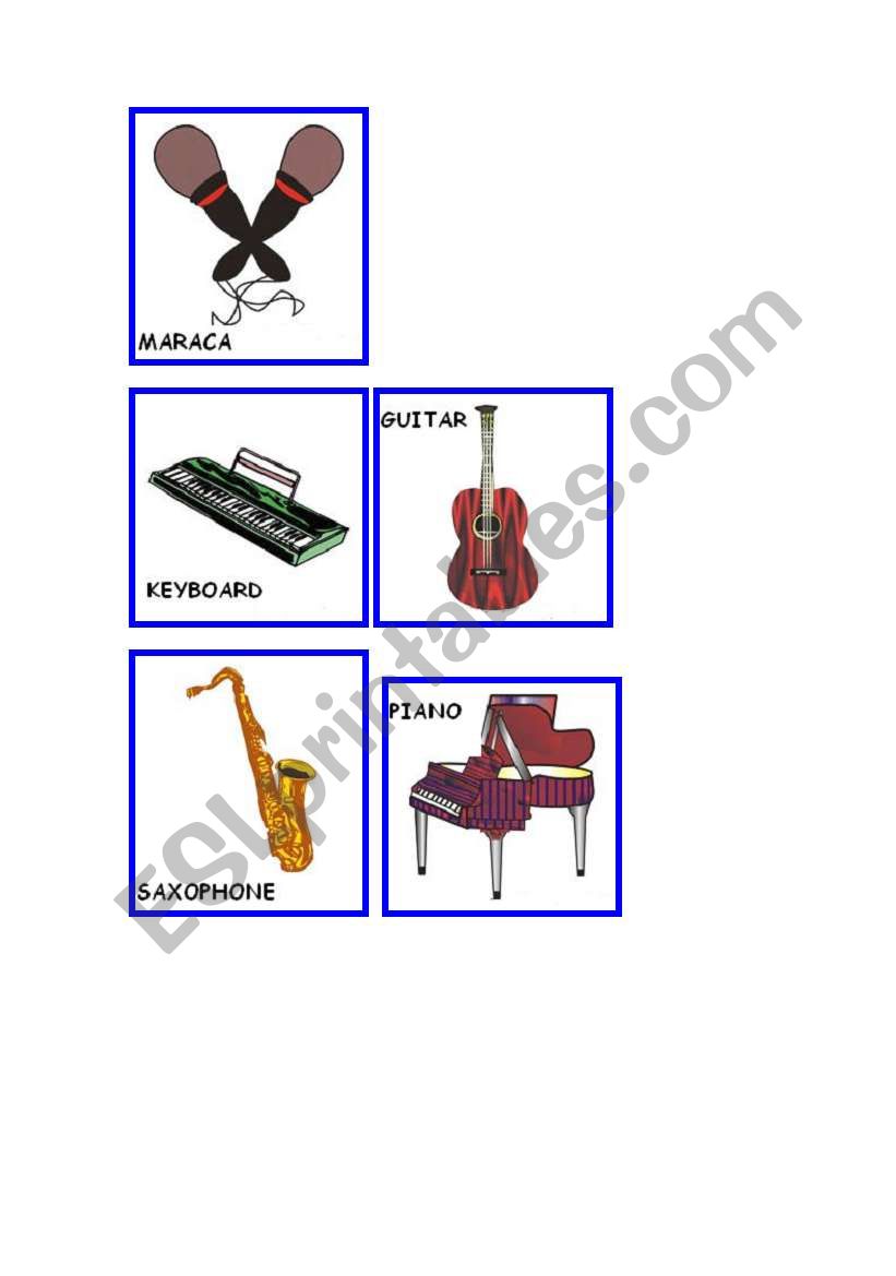 musical instruments 2!!! worksheet