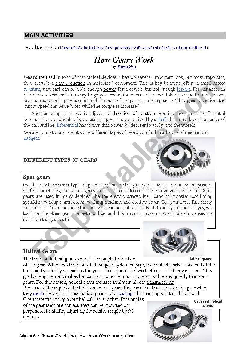 Gears 2 worksheet