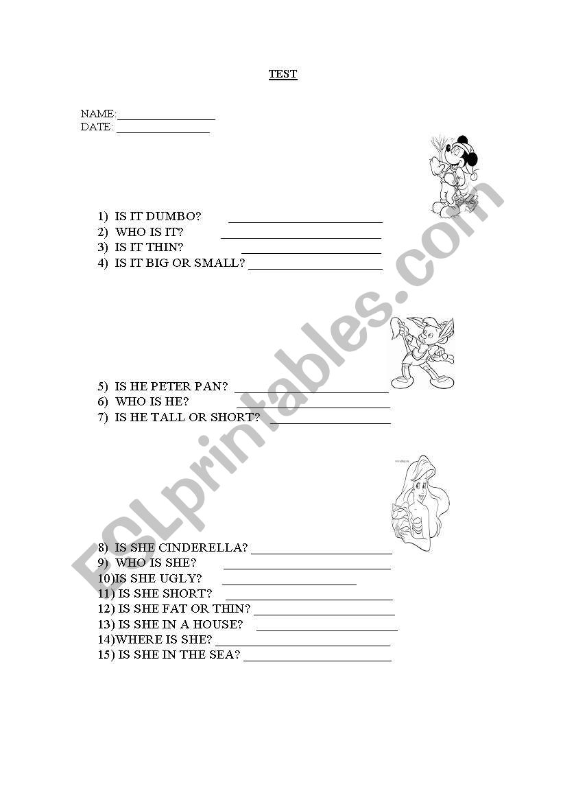 HE, SHE AND IT worksheet