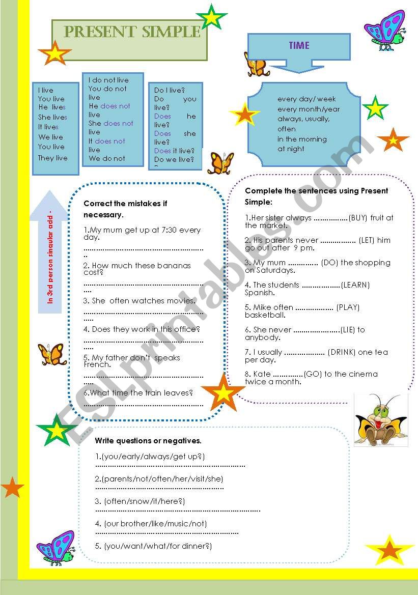 Present Simple worksheet