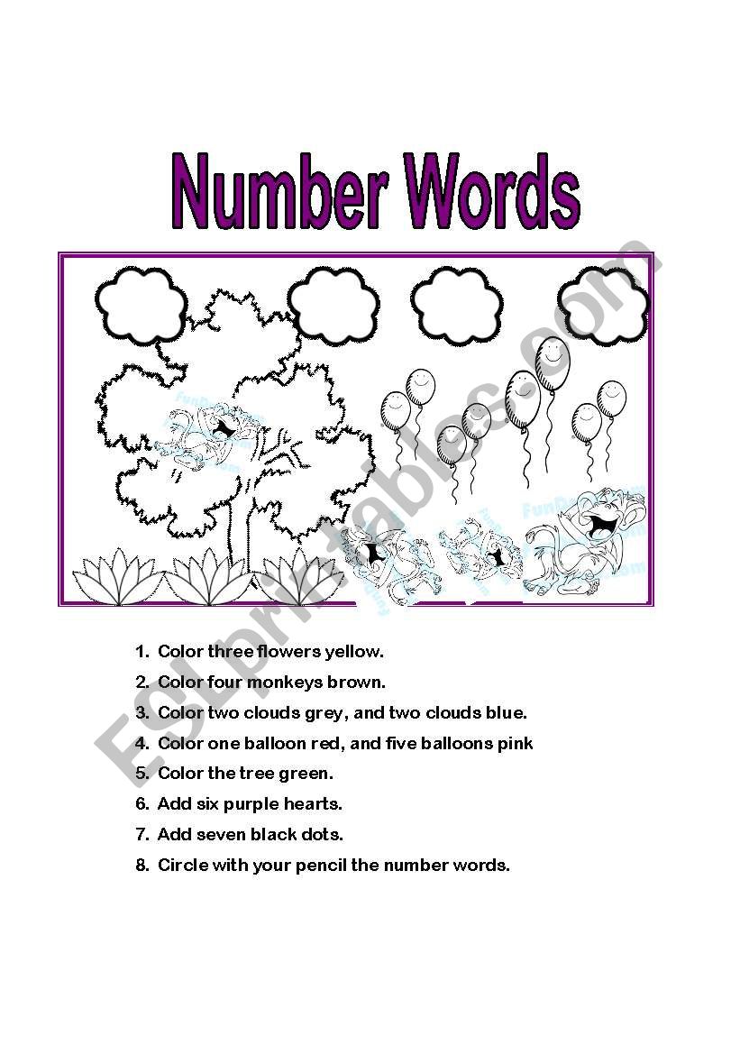 Numbers worksheet