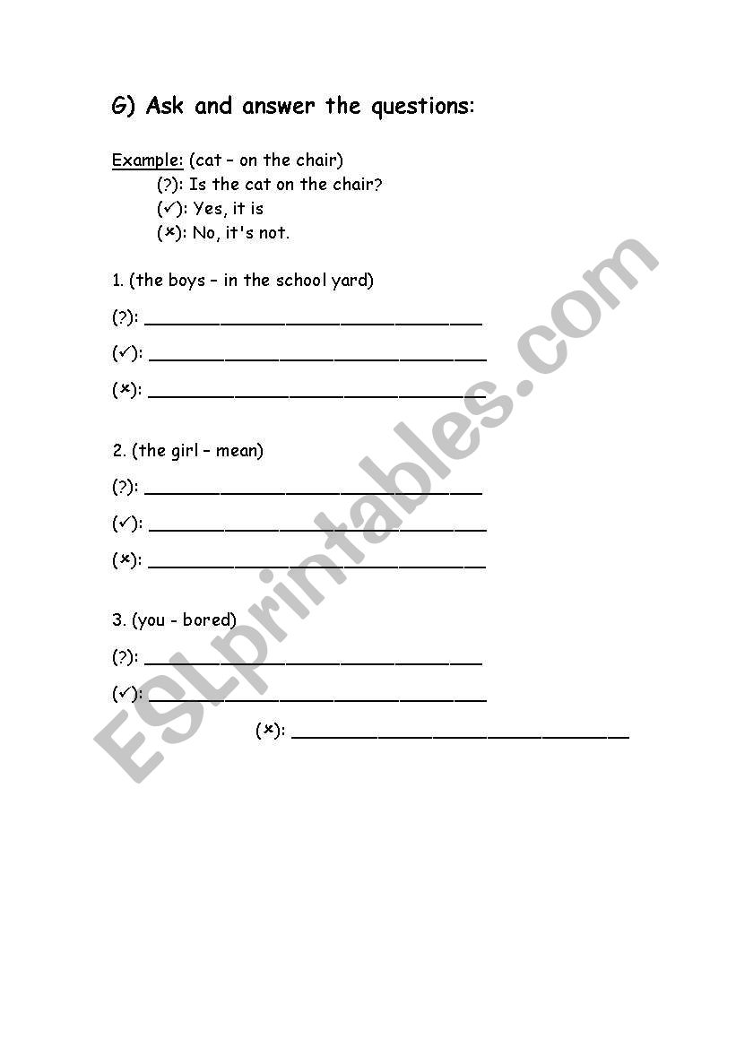 to be worksheet